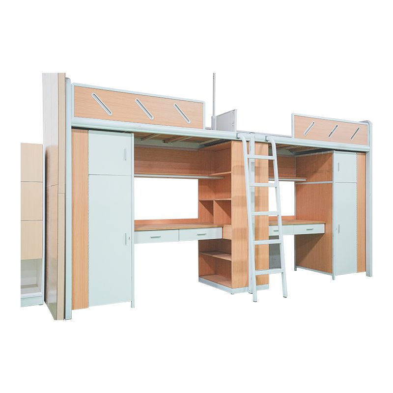 Dormitory Double Bed Combination with Wardrobe and Desk