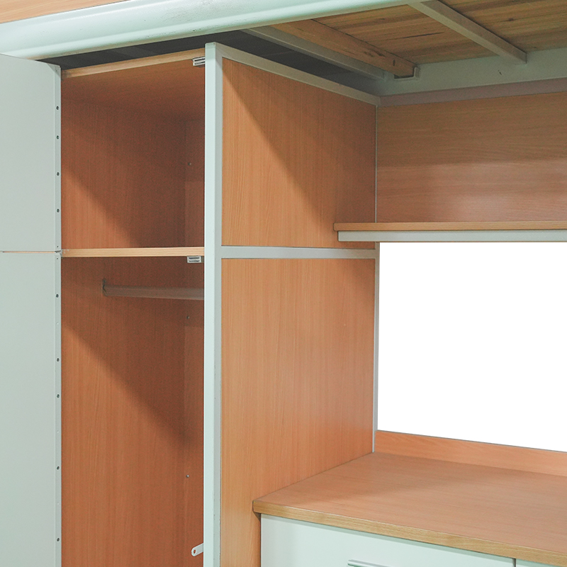 Dormitory Double Bed Combination with Wardrobe and Desk