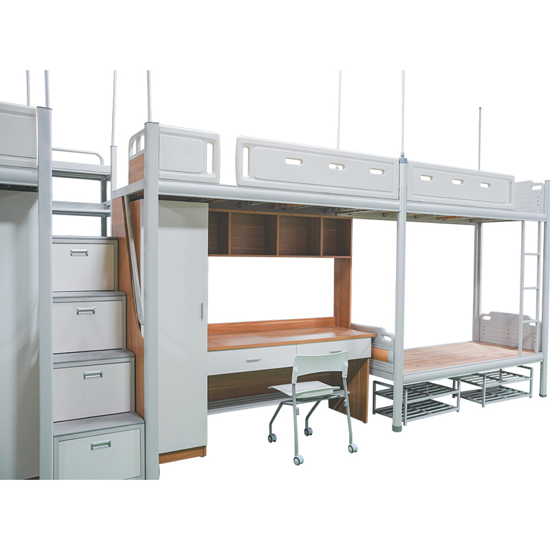 Multi-purpose School Hotel Dormitory Bunk Bed with Desk