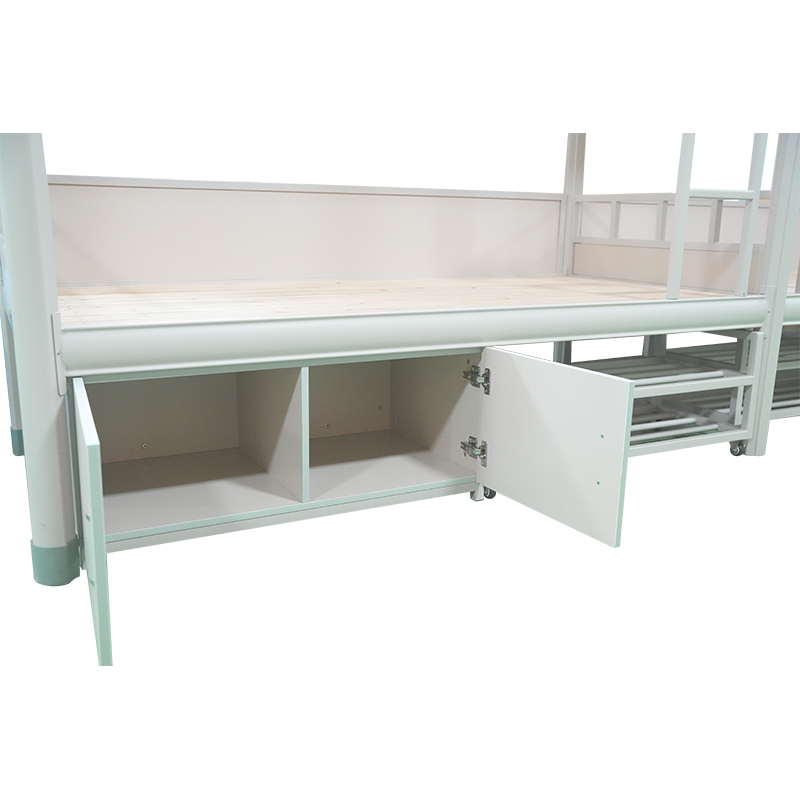 4 People Dormitory Bunk Bed With Cabinet For Students