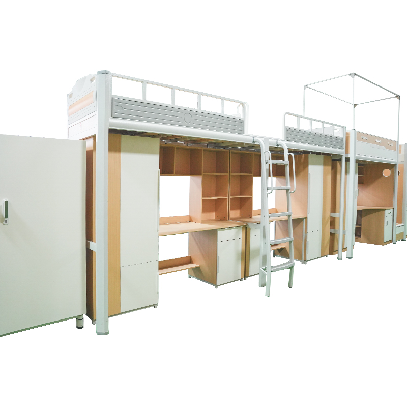 Multifunctional School Metal Loft Bed with Desk