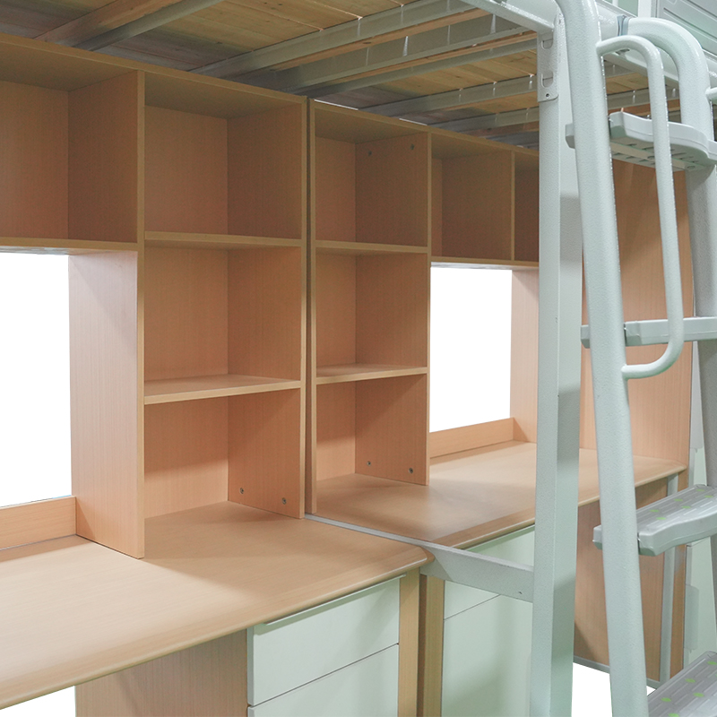 Multifunctional School Metal Loft Bed with Desk