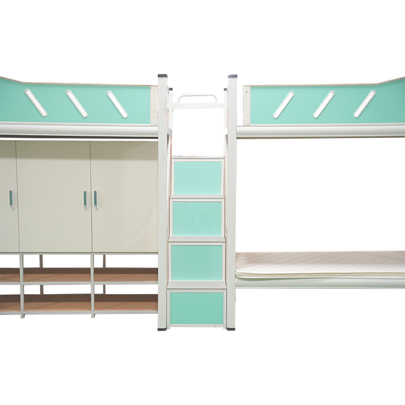 Three Persons Dormitory Bunk Bed With Wardrobe