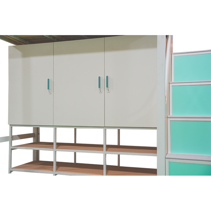 Three Persons Dormitory Bunk Bed With Wardrobe