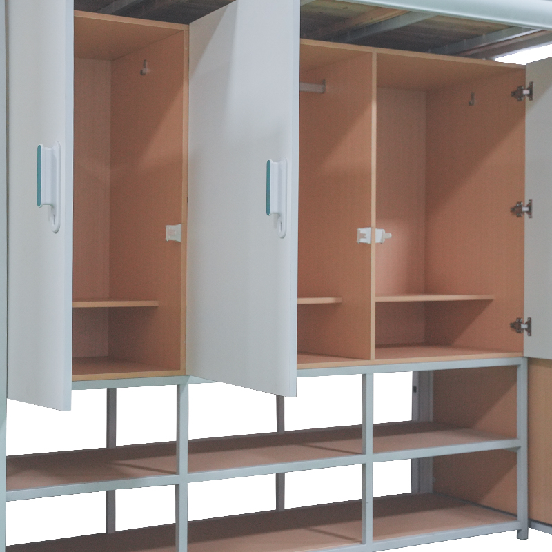Three Persons Dormitory Bunk Bed With Wardrobe