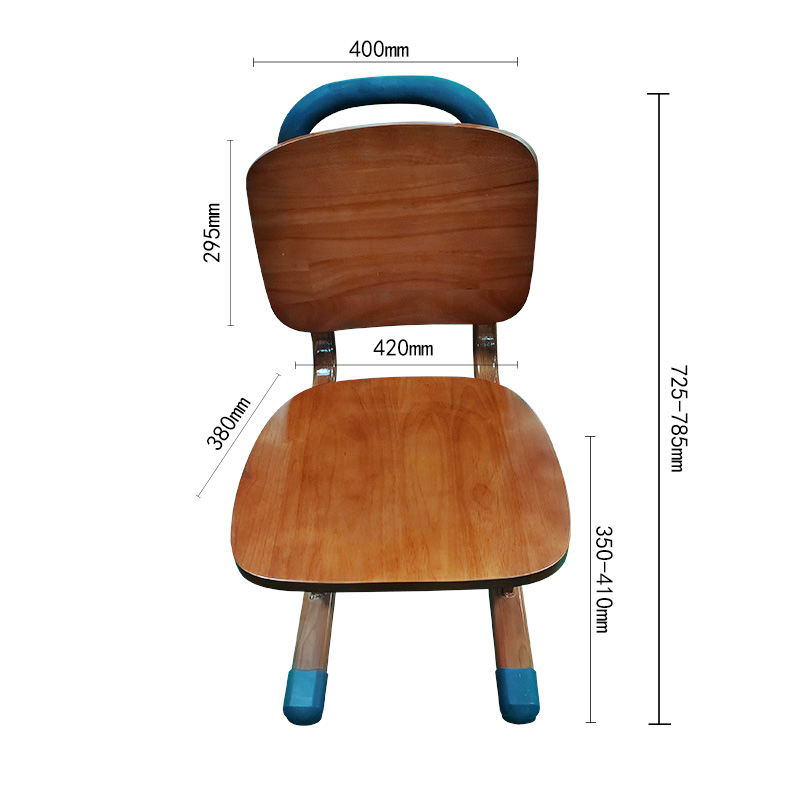Single Wood Student Table and Chair for School